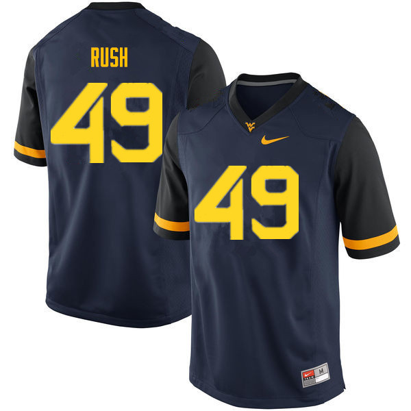 NCAA Men's Nick Rush West Virginia Mountaineers Navy #49 Nike Stitched Football College Authentic Jersey RZ23A86VU